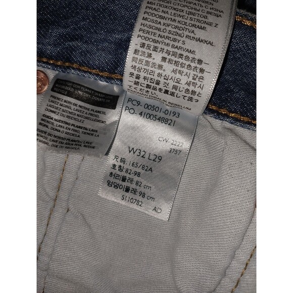 Levi's 501 Jeans Men's 32x29 Blue Medium Wash Button Fly Original Fit Denim - Picture 8 of 8